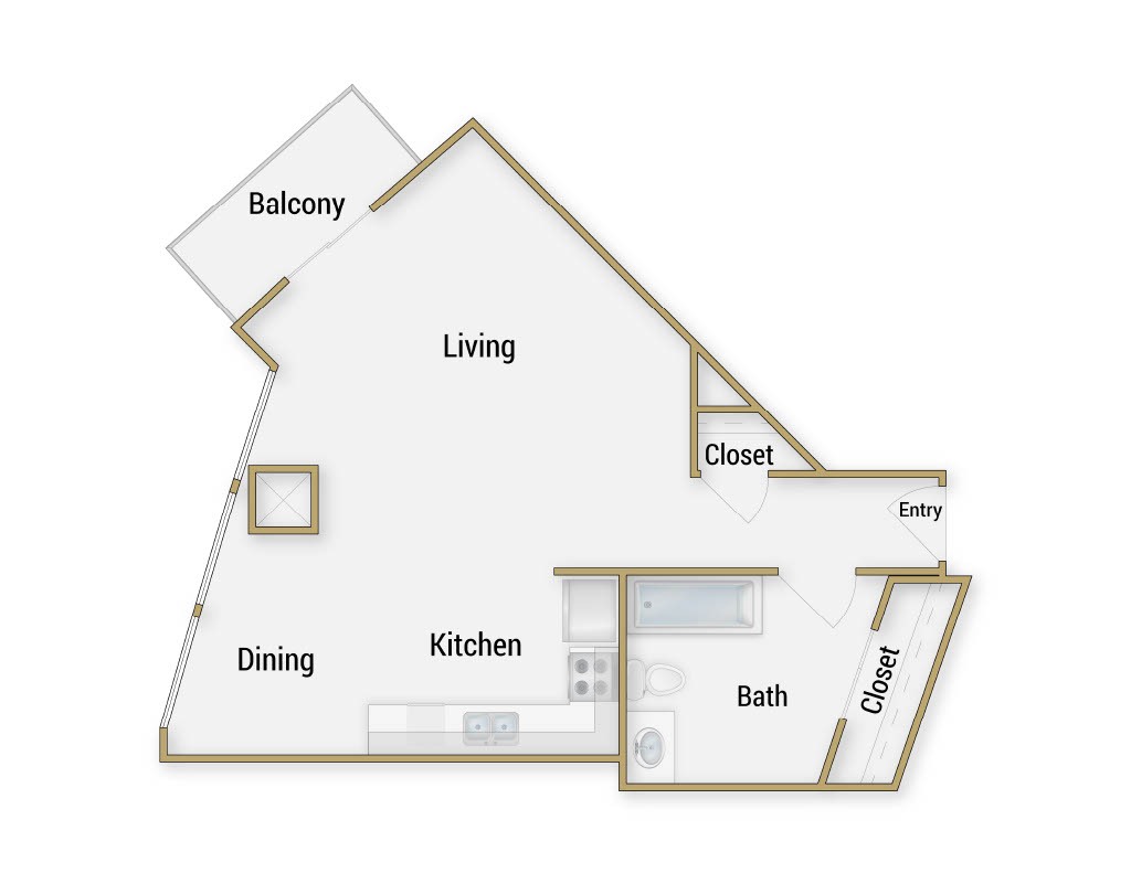 Floor plan layout diagram for Embarcadero 2